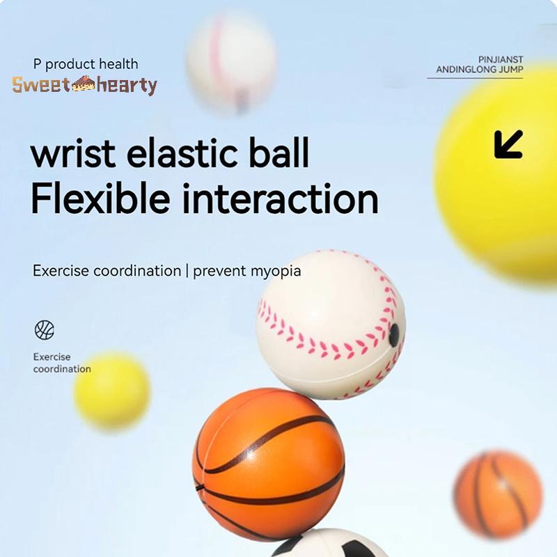 [Sweethearty] Return Hand Ball Wrist Fitness Balls ฟองน้ํายาง Rebound Ball กีฬากลางแจ้ง Bouncy Balls