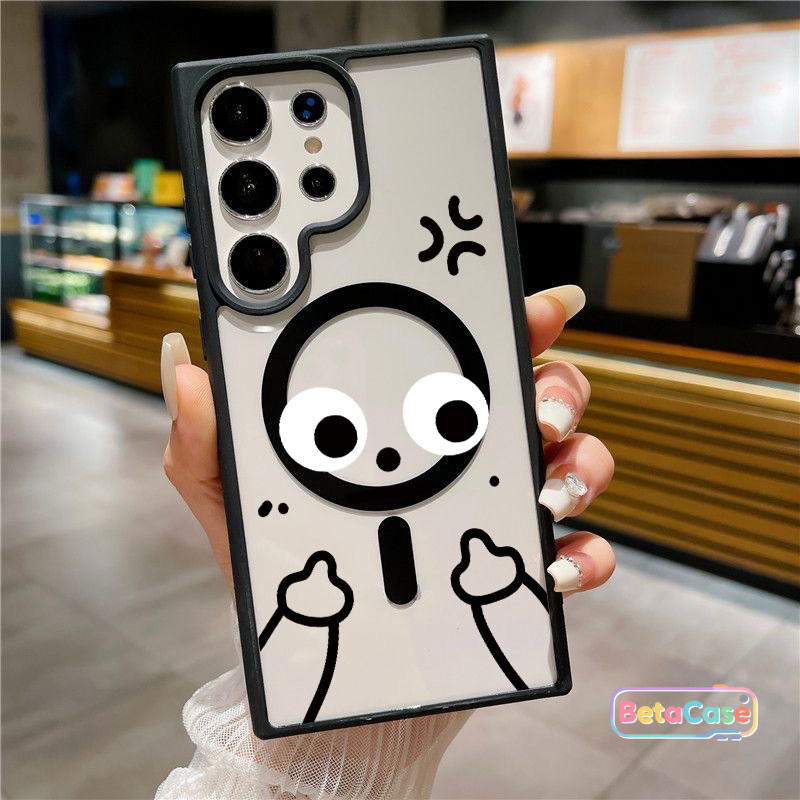 ดีไซน์ตลก ตัวการ์ตูนน่ารัก สำหรับ Samsung S26 S26U S26Plus S25Plus S25U S24U S23U S23 S22U แม่เหล็กติดหนึบ