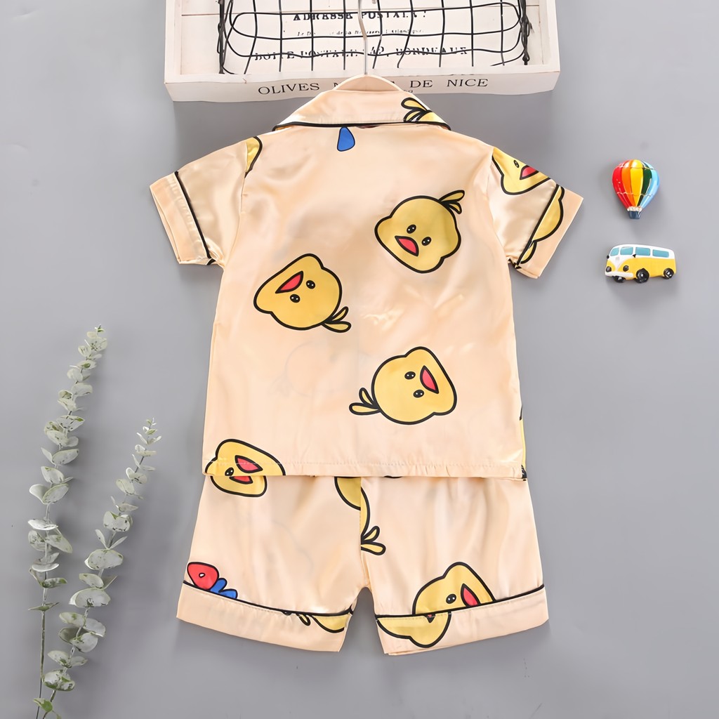 CHILDREN PAJAMAS ชุดเด็กคู่ชายหญิง ชุดเสื้อกางเกงเด็ก ชุดเด็กผ้าซาติน   ส่วนสูง 90-145 CM E009 ราคา ถูกที่สุด ดีลบีเคเค แกลเลอรีภาพที่ 6