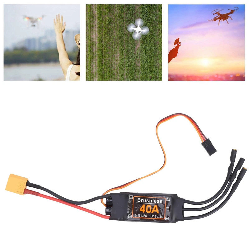 FZ40A Brushless ESC Speed Controller 5 V/3A BEC สําหรับ RC Drone เครื่องบินอุปกรณ์เสริมไฟฟ้าแบบไม่มี