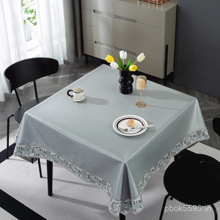 ผ้าปูโต๊ะผ้าปูโต๊ะกันน้ํา Anti-Atmosphere ผ้าปูโต๊ะจีน Square Hot New Table Oily Feeling Anti-Dispos
