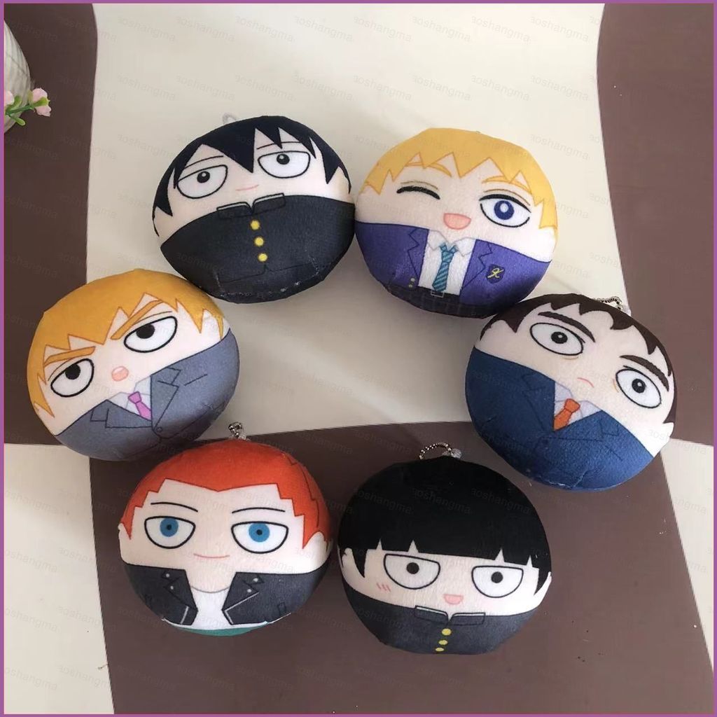 YT3 Mob Psycho 100 Plush กระเป๋าจี้พวงกุญแจอะนิเมะ Ekubo Shigeo ตุ๊กตาตุ๊กตาของเล่นพวงกุญแจ Plushine