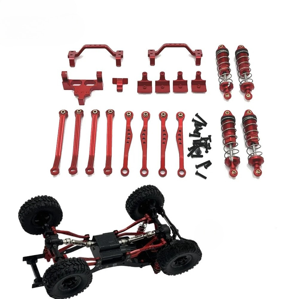 Rod Suspension ที่นั่ง Suspension อุปกรณ์กรอบ Servo สําหรับ WPL C64 C74-1 JA11 RC รถโลหะอัพเกรด OP อ