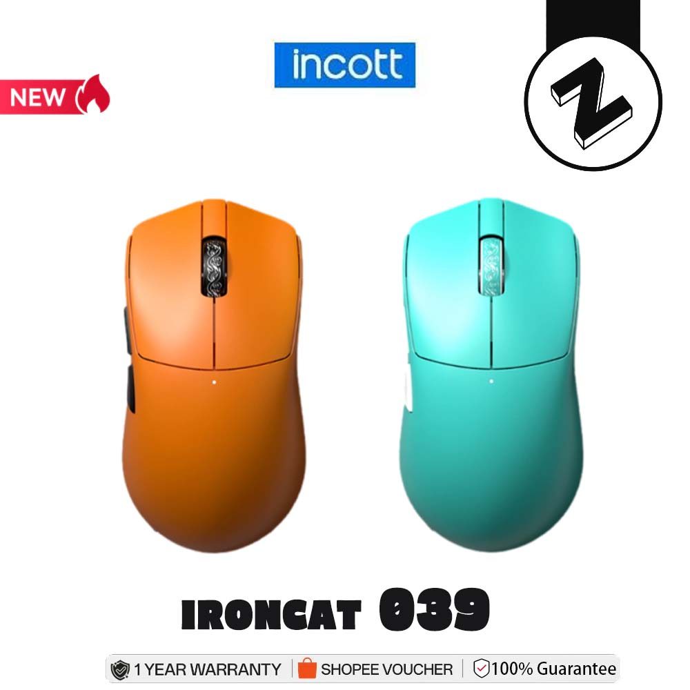Ironcat 039 สามโหมด PAW33795/3950 ระดับทัวร์นาเมนต์น้ําหนักเบาไร้สาย 8K เกมวิดีโอเกมเมาส์