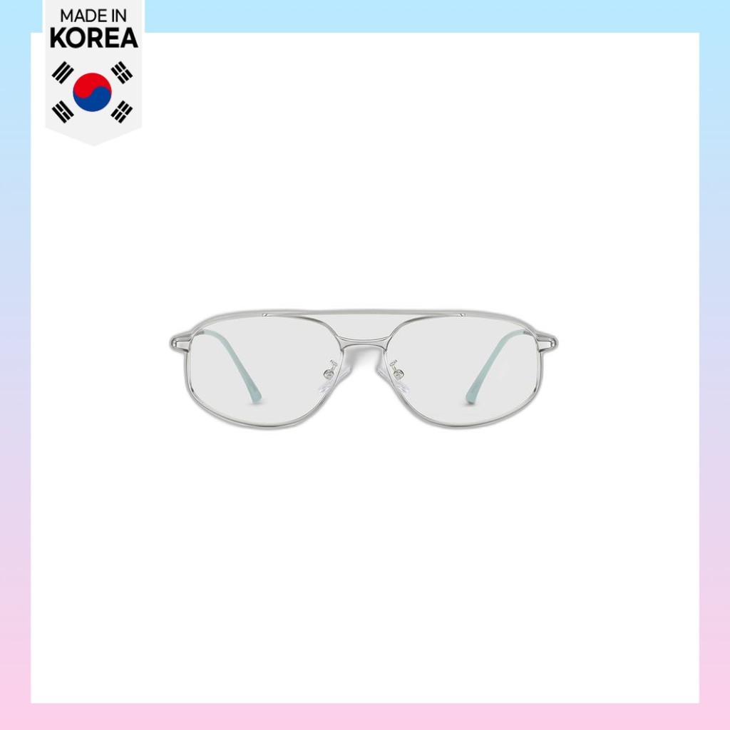 [ช้างสีฟ้า] MARC matte silver Korean Fashion Glasses / Korean Fashion Glasses / Aviator Style by Seo