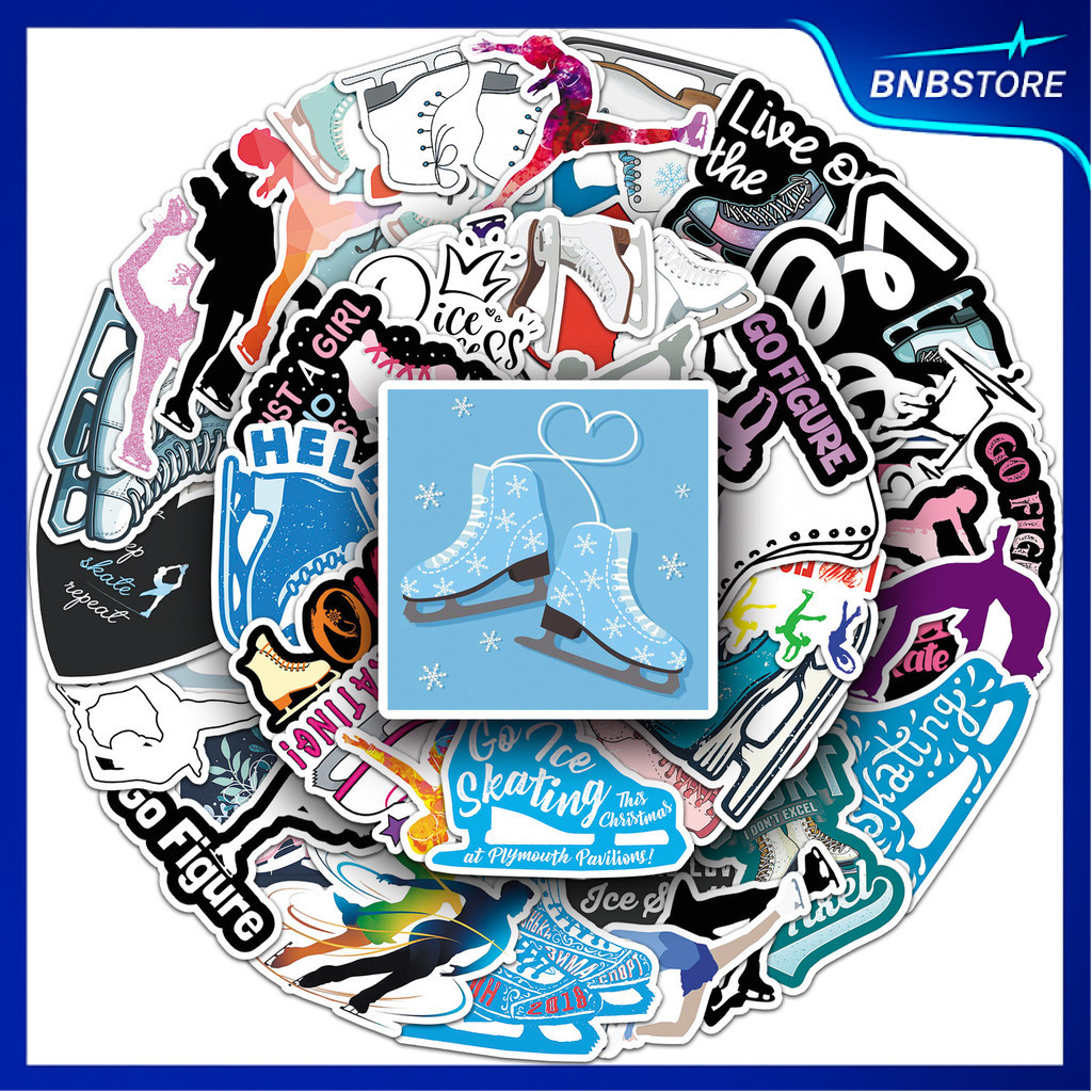 🍀ส่งจากไทย🍀 50แบบ สติกเกอร์ กีฬา ไอซ์สเก็ต Sport Cartoon Ice Skate Sticker