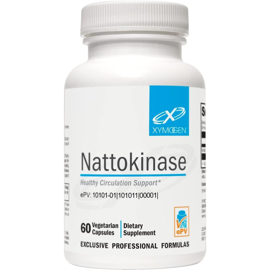 XYMOGEN Nattokinase - พอร์ตสุขภาพหัวใจและหลอดเลือด - 100 มก. Nattokinase - สูตรเอนไซม์ - มังสวิรัติแ