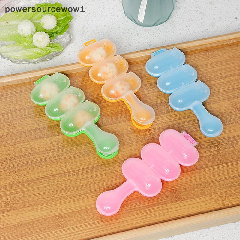 WOW ข้าวปั้น Shaker Diy Rice Baller Shakers Lunch Maker Mould Onigiri แม่พิมพ์ซูชิ Meatball 3 แม้ Ball รูปครัวเครื่องมือข้าว TH