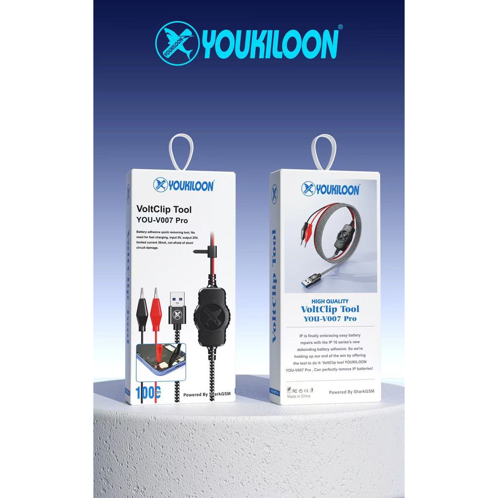 2025 YOUKILOON ใหม่ VoltClip เครื่องมือ V007 Pro/ ลบแบตเตอรี่ Applephone/สําหรับ lPhone แบตเตอรี่ถอด