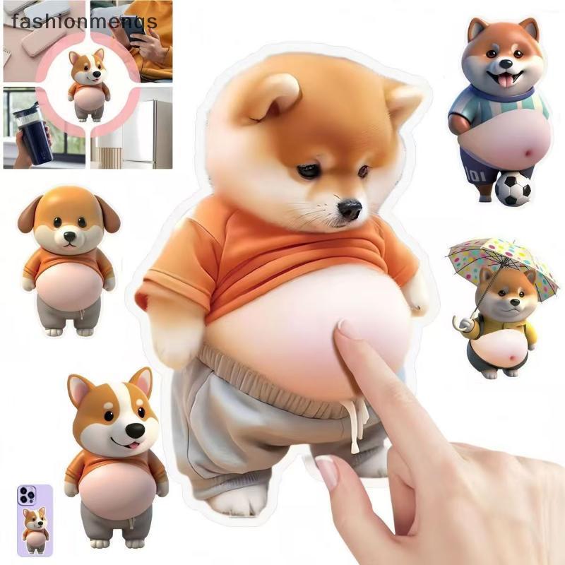 (GOOD) น่ารัก 3D Soft Belly สุนัข Cat Stiers สัตว์สไตล์โทรศัพท์มือถือตกแต่งสําหรับเด็ก DIY เครื่องเขียนแล็ปท็อป Office Decor (ใหม่)