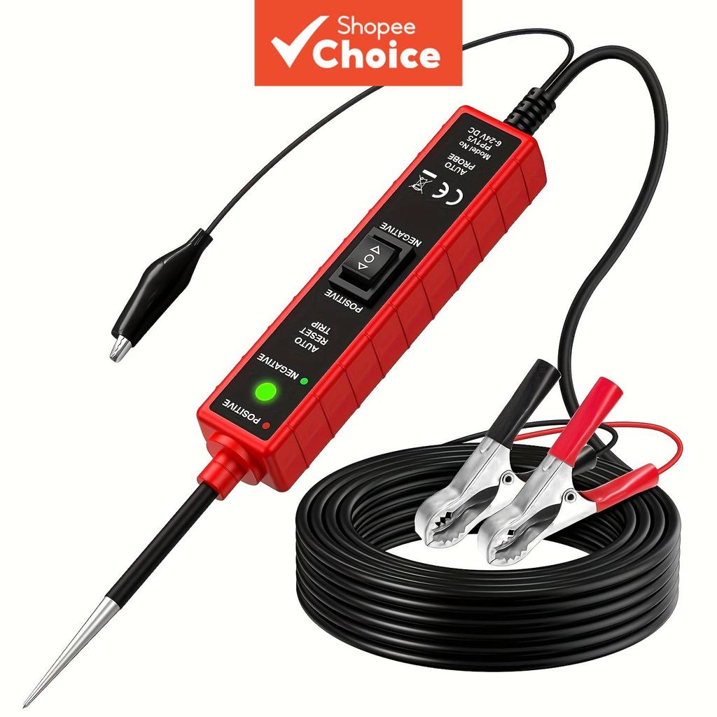 เครื่องทดสอบวงจรไฟฟ้าดิจิทัลสําหรับรถยนต์, หัวโพรบวงจรไฟรถยนต์ 6-24V, เครื่องมือวิเคราะห์ระบบไฟฟ้าอเนกประสงค์