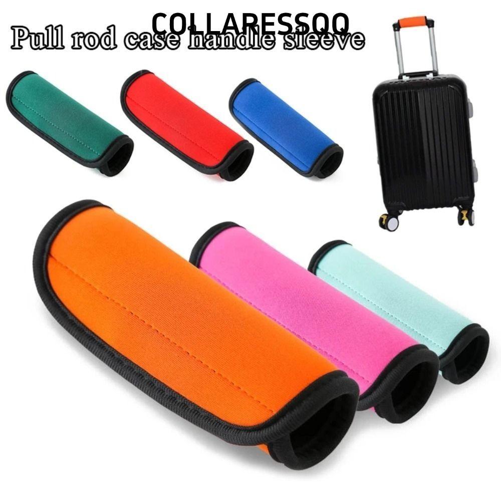 ปลอกหุ้มด้ามจับกระเป๋าเดินทาง COLLARESSQQ, นุ่มสบายด้วยนีโอพรีน, ที่จับสีพื้นสําหรับกระเป๋าเดินทางและรถเข็นเด็ก อุปกรณ์เสริมเพื่อการปกป้อง