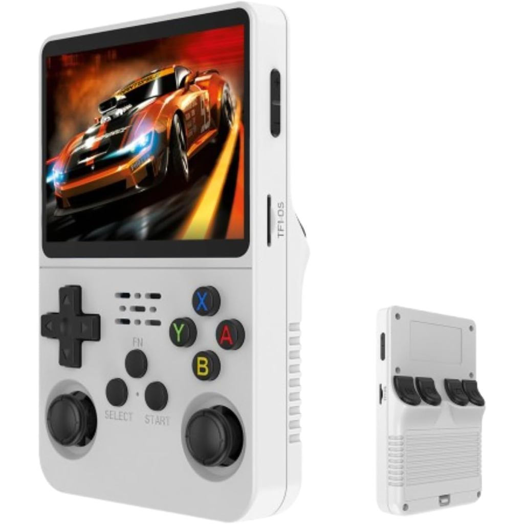คอนโซลเกมพกพา R36S หน้าจอ IPS ขนาด 3.5 นิ้ว และแบตเตอรี่ 3500mAh พร้อมการ์ด TF 64G/128G พร้อมชิปเกมร