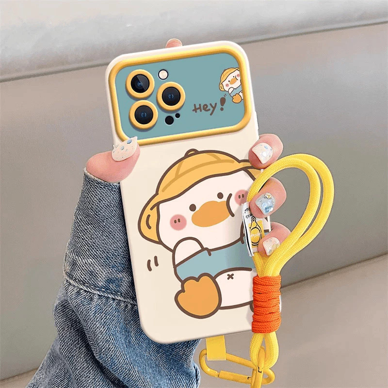 เป็ดน้อยสีเหลืองเหมาะสําหรับ Apple 15promax เคสโทรศัพท์ใหม่ iphone14 ความรู้สึกระดับไฮเอนด์ 13pro พร้อมเชือกเส้นเล็ก 12 Windows 11 น่ารัก 8plus รวมทุกอย่าง 7 ซิลิโคน x หญิง xs ป้องกัน xr ปก max thumbnail 5