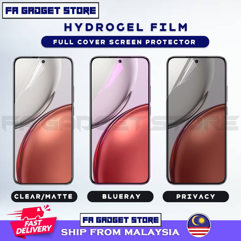 ฟิล์มกันรอยหน้าจอ Hydrogel Honor X9d 5G | X9c | X9b X9a สมาร์ท X9 X8b X8a X8 Clear Matte Blueray Tinted Full Cover Curve