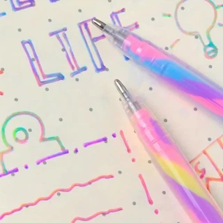 6ชิ้นเจลGlitterปากกาไฮไลท์ชุด-1.2มิลลิเมตรVibrantสีเรียบเขียนเหมาะสําหรับวารสารDIYงานฝีมือการ์ดอวยพร
