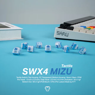 [รับประกัน 1 ปี] SARU Switch Mizu Switch (Tactile) สวิตช์ 5 pin ใส่กับคีย์บอร์ดแมคคานิคอล