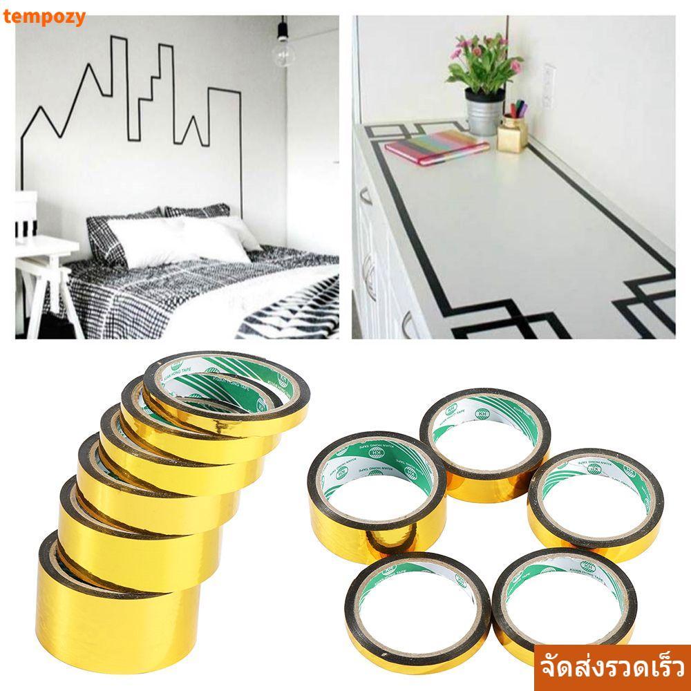 จัดส่งรวดเร็วTEMPOZY เทปสีทองแฟลช DIY สําหรับตกแต่งสะท้อนแสง