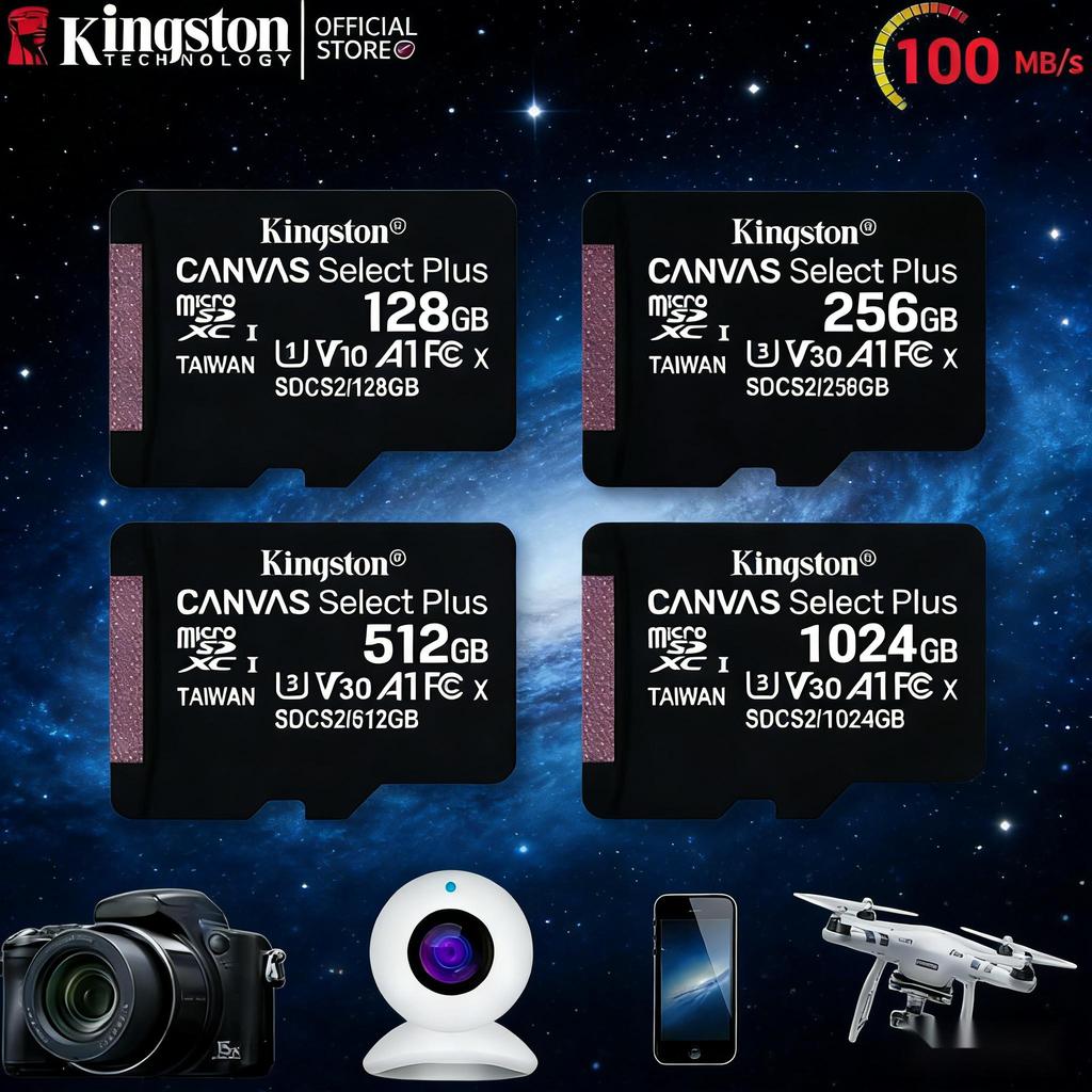 Kingston 128GB SDCard เมมโมรี่การ์ด แซนดิส LifeTime Warranty กล้องวงจรปิด Class10 4K แท้100% Micro S