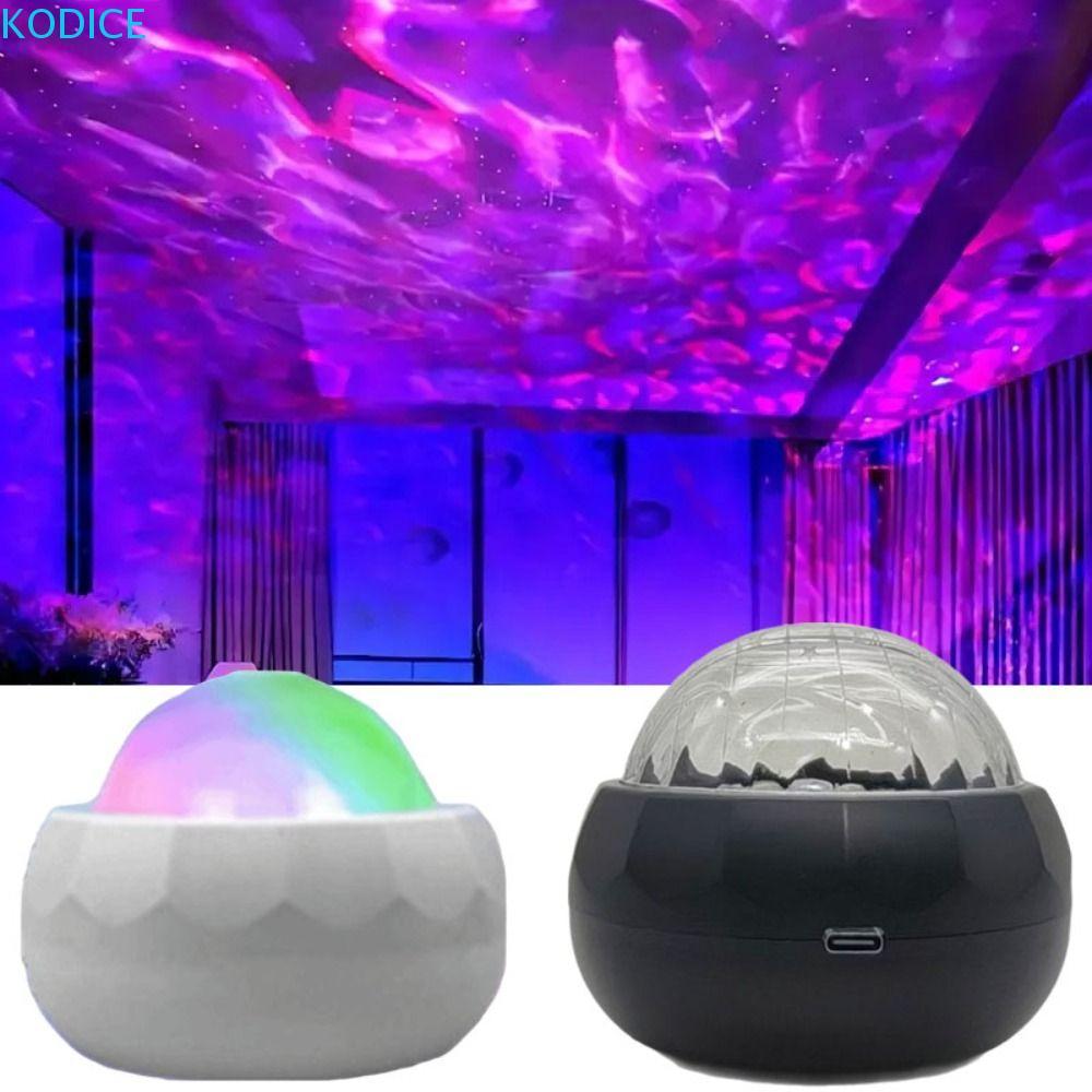 KODICE โปรเจคเตอร์แสงดาว, ผลระลอกคลื่นน้ํา ไฟ LED แสงเหนือโปรเจคเตอร์, แสงเรืองแสง USB แสงที่มีสีสันไฟกลางคืนโปรเจคเตอร์แสงโดยรอบ