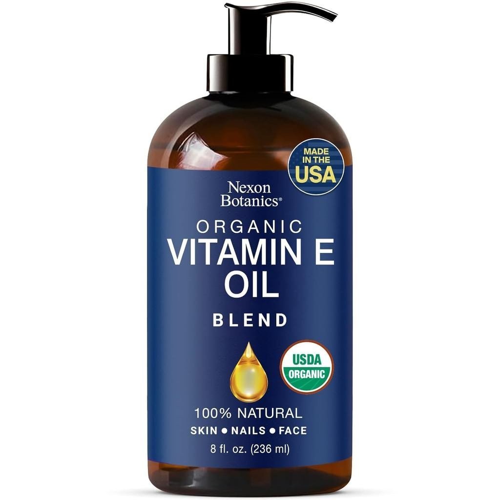 Organic Vitamin E Oil Blend 8 fl oz - ผลิตจากน้ํามันบริสุทธิ์ เป็นธรรมชาติ สําหรับผิว แผลเป็น & Face