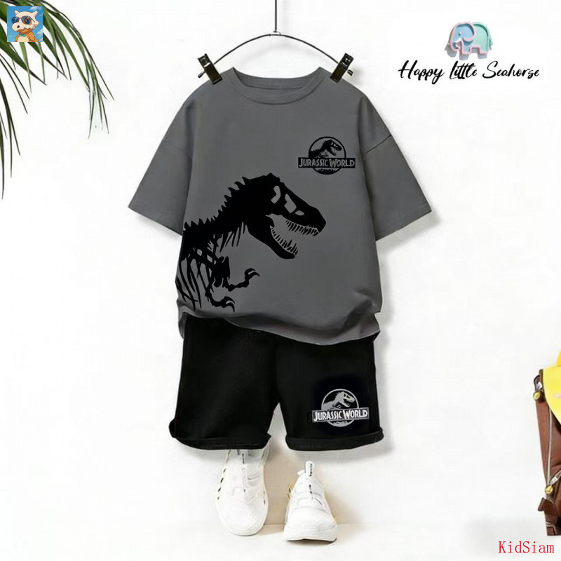 【KidSiam】เซ็ตชุดเด็ก เสื้อ+กางเกง ชุดฤดูร้อนสำหรับเด็กผู้ชาย ชุดแขนสั้นสำหรับเด็กผู้ชาย 2026 ใหม่ สไตล์ทันสมั