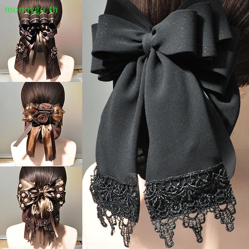 ผมโบว์ handmade แบบ bowknot สำหรับผู้หญิง จาก.material ลูกไม้ทำงาน