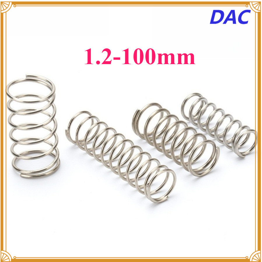 สปริงแรงดัน สปริงอัด สแตนเลส304 /SUS 304 d1.2mm*OD7-13mm*L10-100mm AC-MB-1