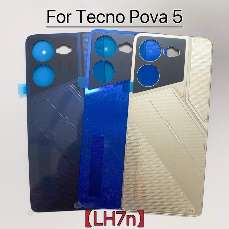 Pova5 ฝาหลังแบตเตอรี่สําหรับ Tecno Infinix Pova5 Pova5Pro LH7N ชิ้นส่วนซ่อมประตูปกหลัง Pova5 แบตเตอร