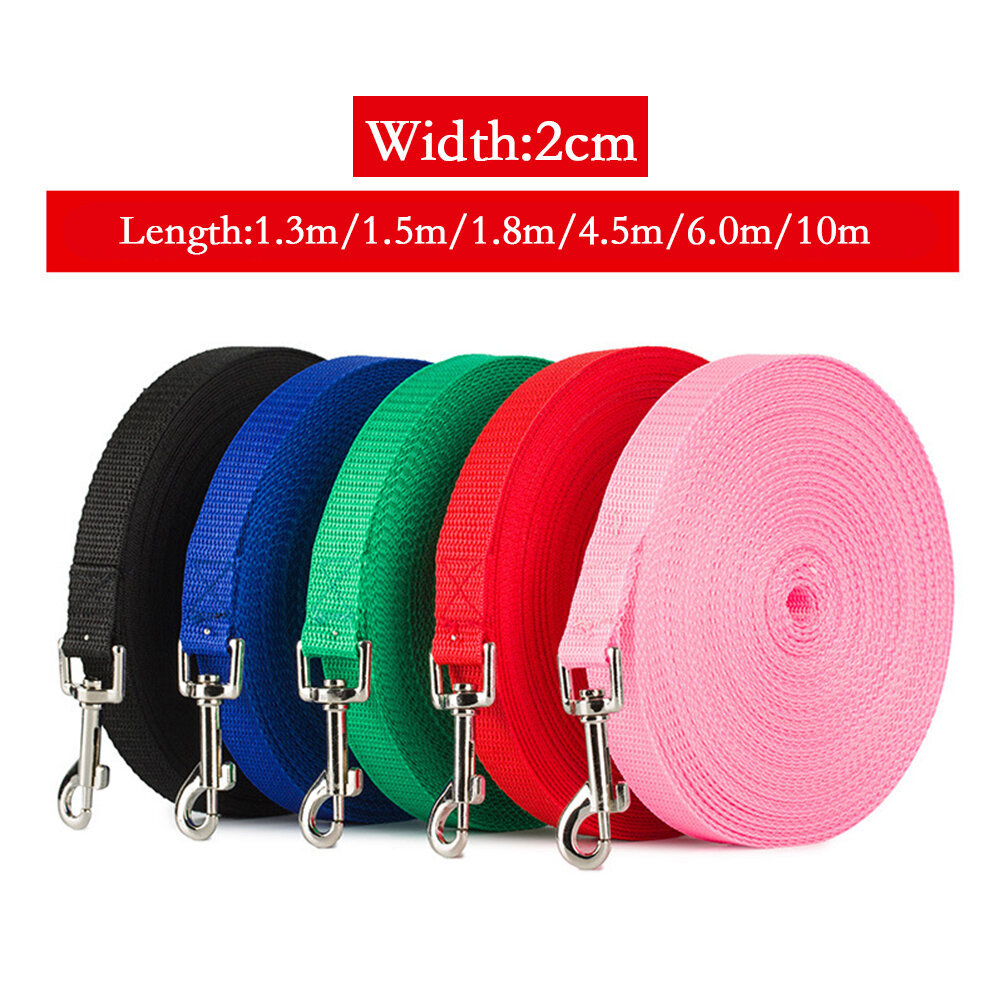Calistouk สายจูงสุนัขยาว 3 สี 1.5M 1.8M 3M 4.5M 6M 10M สายจูงสัตว์เลี้ยงสําหรับฝึกซ้อมเดิน, สายรัดปล