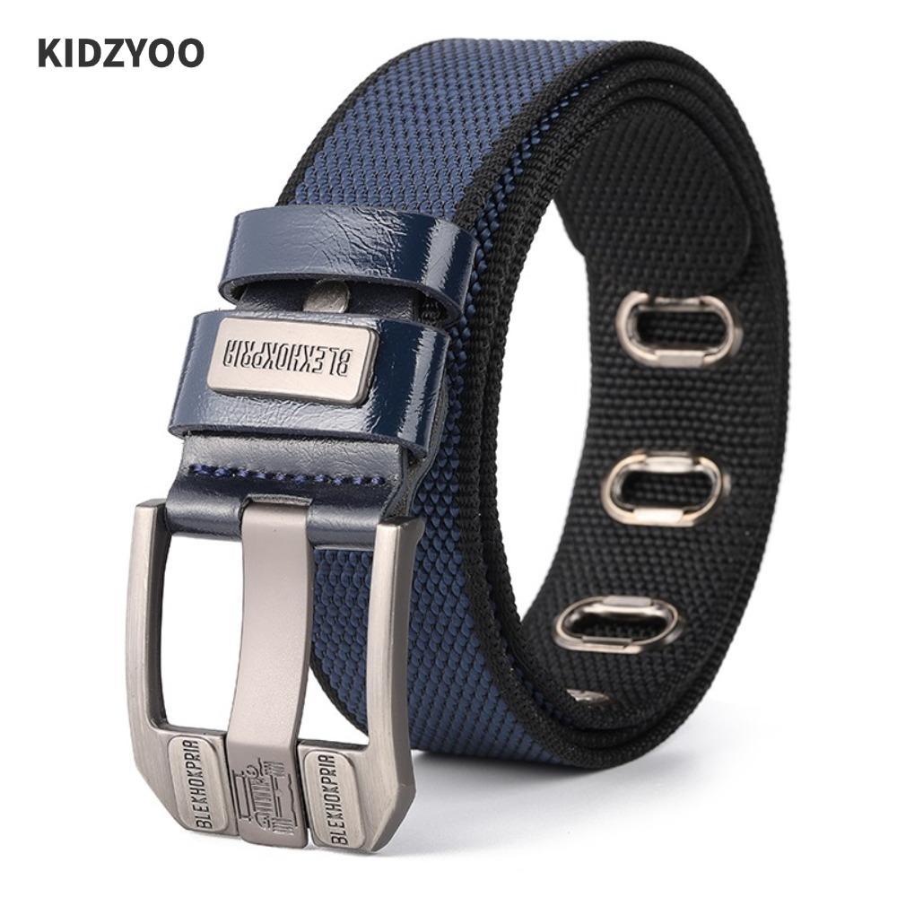 KIDZYOO ขัดคาดเอว, ขัดผู้ชายหัวขัดโลหะของขวัญ, เข็มขัดตกแต่งหัวเข็มขัดเข็มโลหะผสมไนลอน