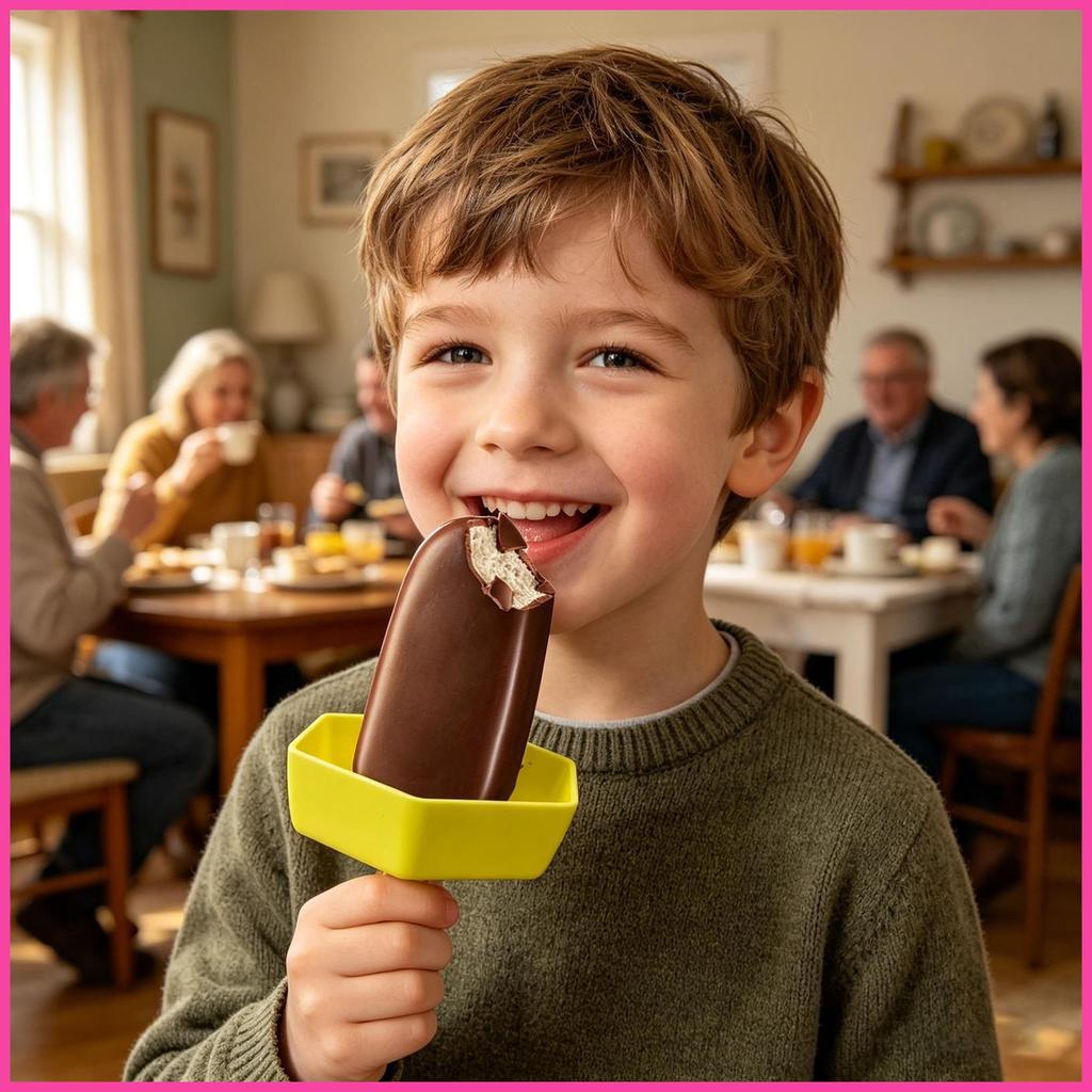Ice Pop Holder Reusable Drip-Proof เกรดอาหารซิลิโคน Ice Pop Drip Catcher สําหรับ Melting Treats Home
