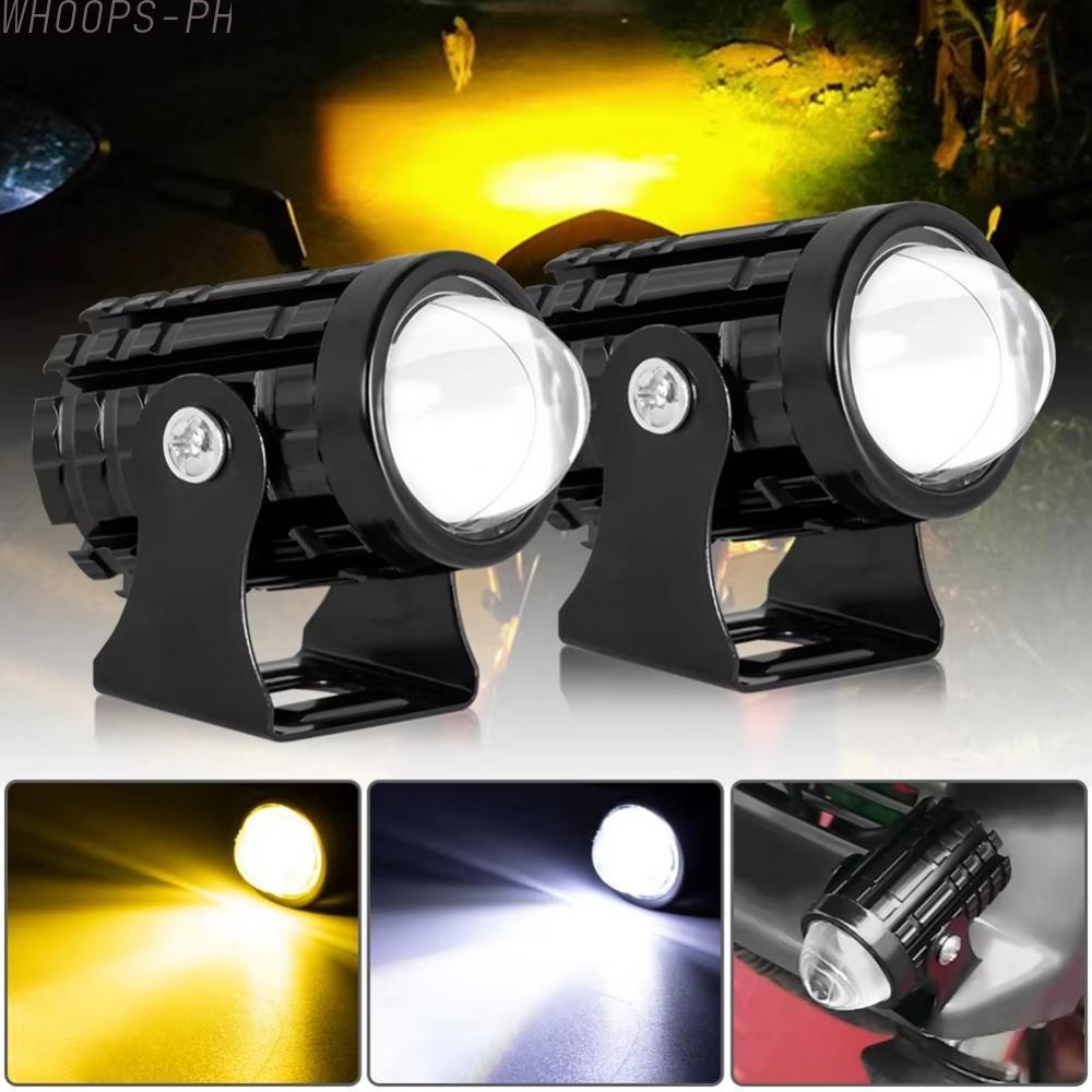 รถจักรยานยนต์ Dual Beam LED Spotlight 12V 3000LM สีขาว Amber 6000K 3000K IP67 Rated