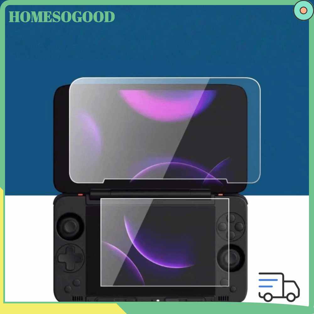 HOMESOGOOD กระจกนิรภัย,แบบเต็มหน้าจอ 9H ป้องกันหน้าจอ,ป้องกันรอยขีดข่วน HD Flip Dual Screen ฟิล์มป้อ