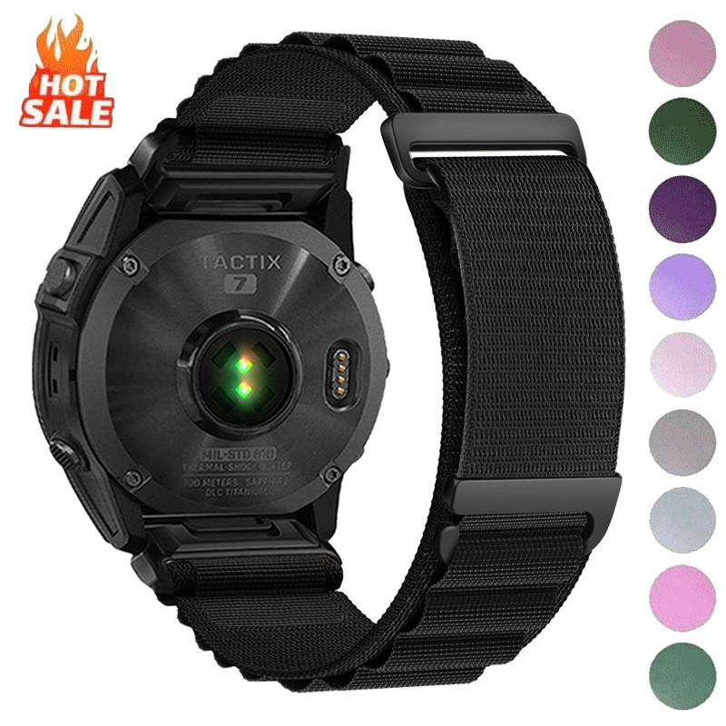 20 มม.22 มม.26 มม.สายไนลอนสําหรับ Garmin Fenix 7X 8X 8 7 Pro Fenix 6X 6 5X Tactix 8 7 9 Forerunner 965 955 Enduro 3 Band Quick Fit Strap