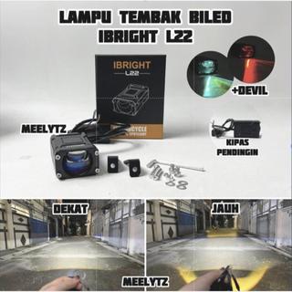 IBRIGHT L22  & L22 2M - Lampu  Tembak Biled Led Blue Lens