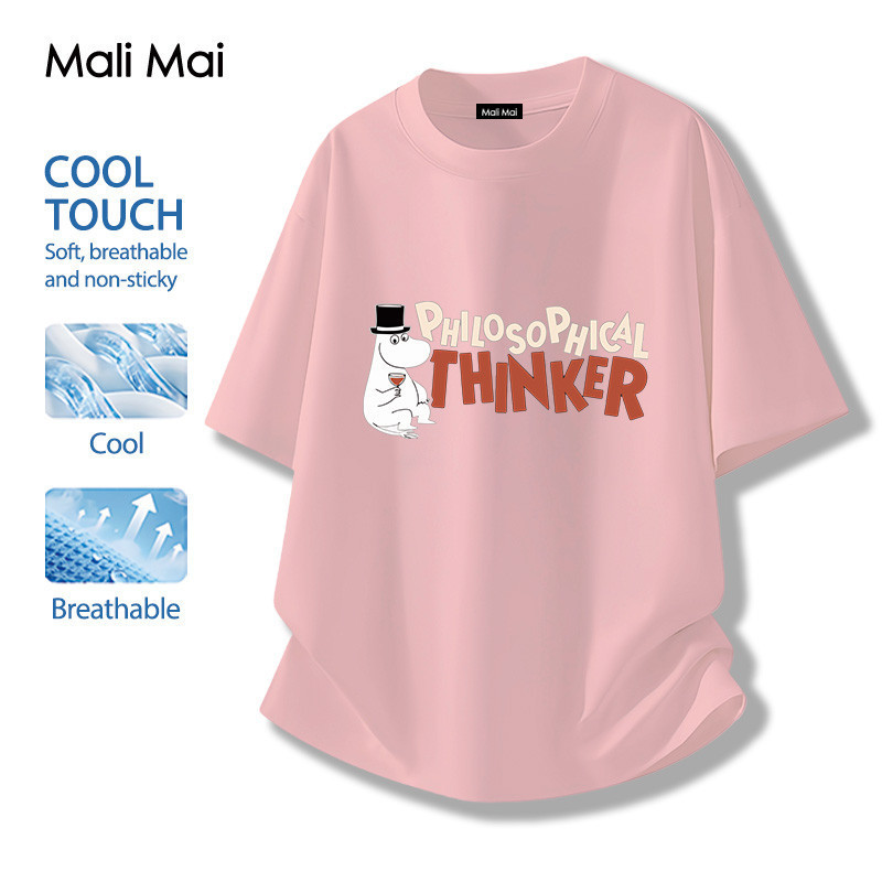 ใส่สบาย ไม่หด เสื้อ oversize ผู้หญิง 2026สินค้าใหม่! ลายพิมพ์การ์ตูนน่ารัก (ส่งเร็ว จัดส่งจากไทย)