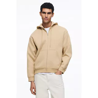H&M(เอชแอนด์เอ็ม) ฮู้ดดี้แบบหลวม สวมใส่สบาย ซิปด้านหน้า Men Loose Fit Zip-through hoodie 1308010_5