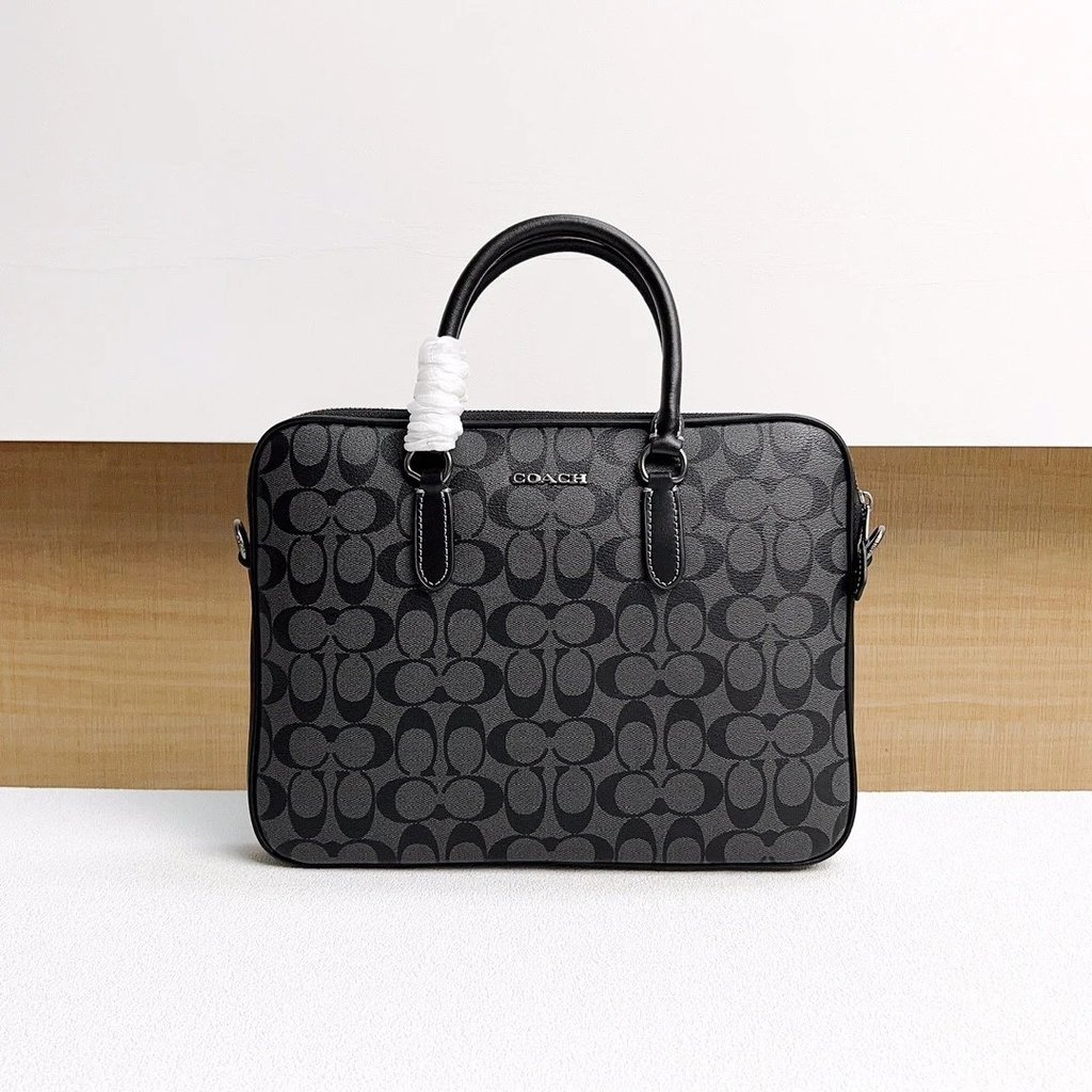 New Classic Coach Mens Bag Coach Mens Bag Briefcase CJ630 Olay Mens Bag Classic Logo LIAM Compact Br