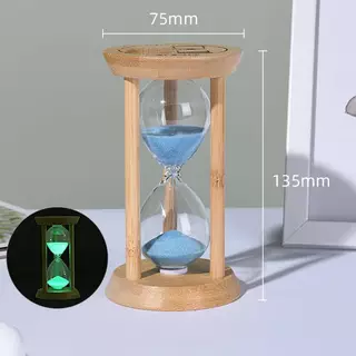 Haha 1/10 นาทีไม้นาฬิกาทราย Creative Timers Sandglass Sandy Clo เครื่องมือห้องครัว Mini Desktop Decoratio บ้านเครื่องประดับเด็กของขวัญ TH