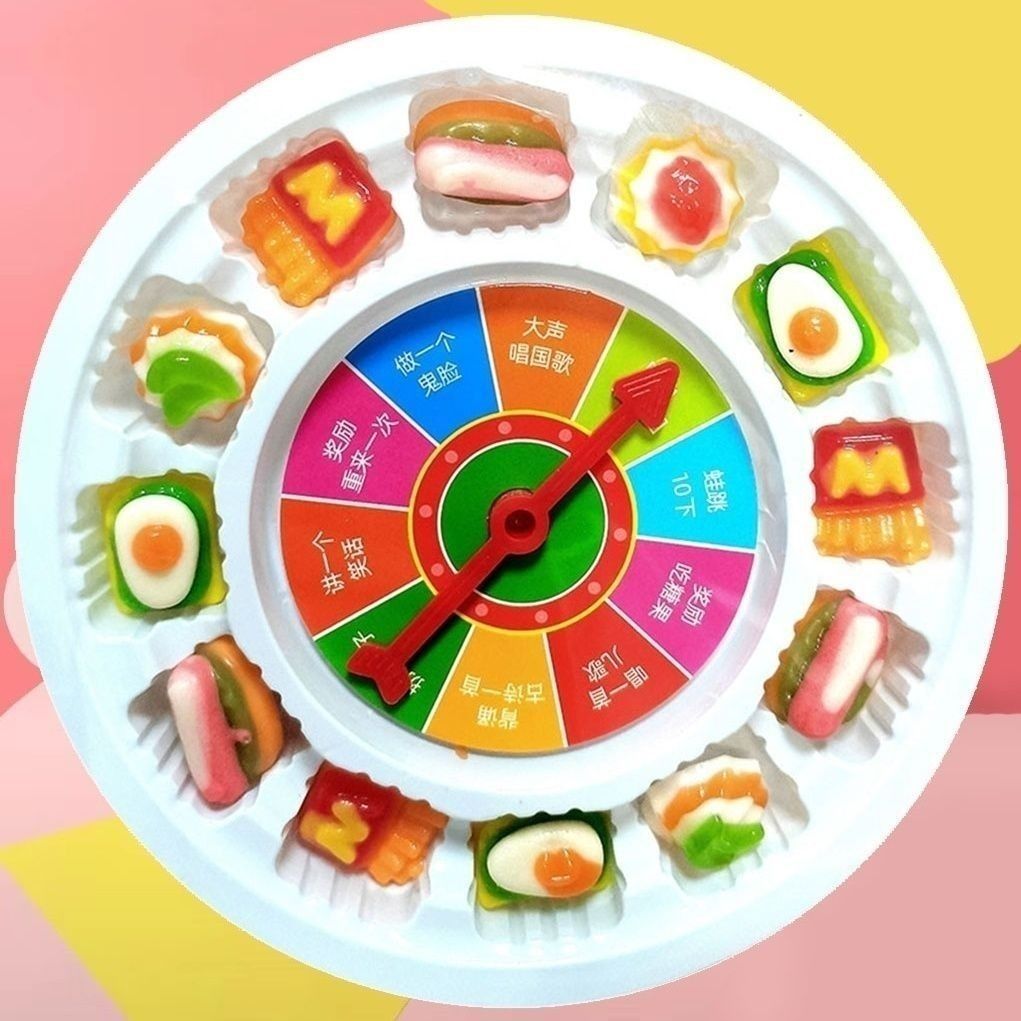 วัยเด็ก Lucky Turntable เกมของเล่นผสมปฏิสัมพันธ์ระหว่างพ่อแม่และลูก Gummy Gummy Snacks เด็ก