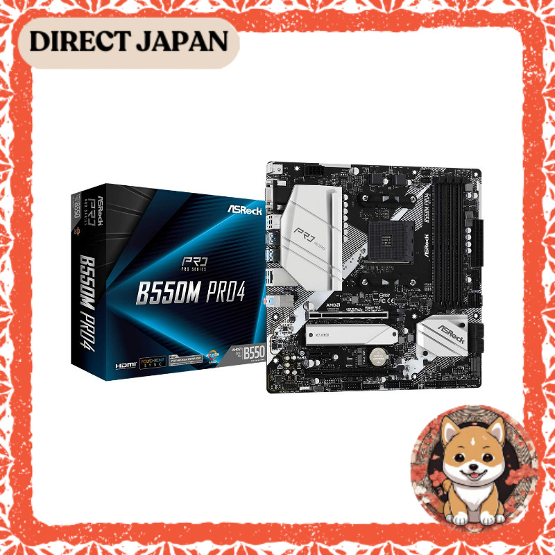 ASRock แผงวงจรหลัก Micro ATX สำหรับ AMD Ryzen ซีรีส์ 5000 (ซ็อกเก็ต AM4) ชิปเซ็ต B550 รุ่น B550M Pro