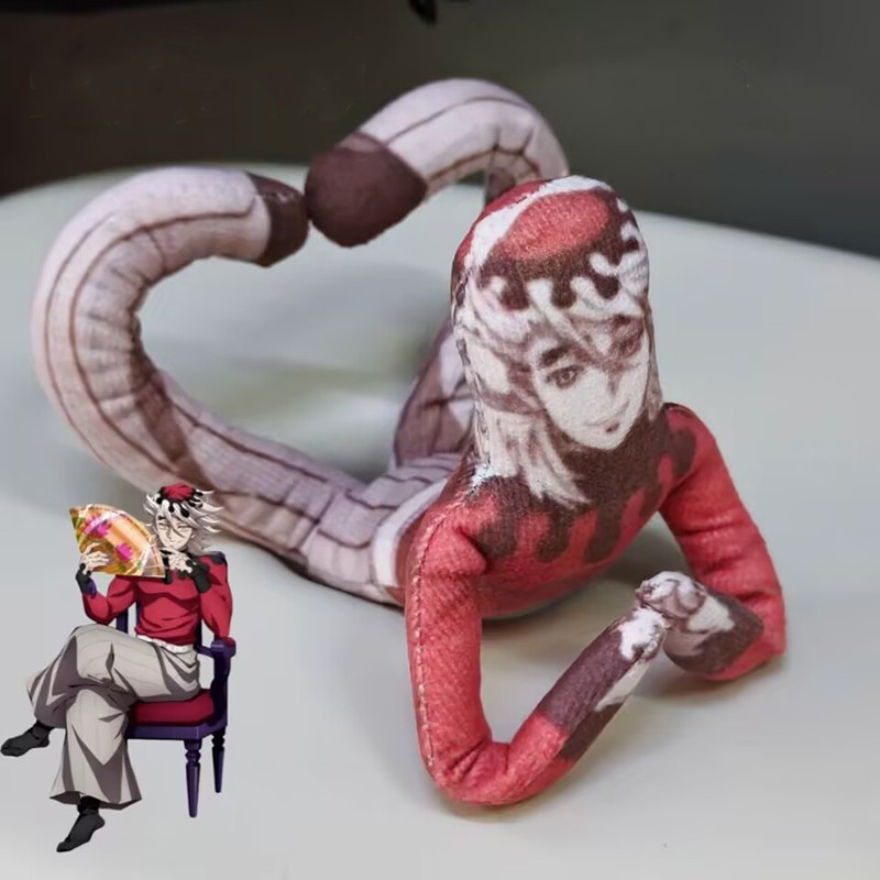 26 ซม.เกมDemon Slayer Muzan Kibutsuji Akaza Domaตุ๊กตาผ้าฝ้ายของเล่นตุ๊กตาบทคัดย่อเมาส์รูปร่างในตัวล