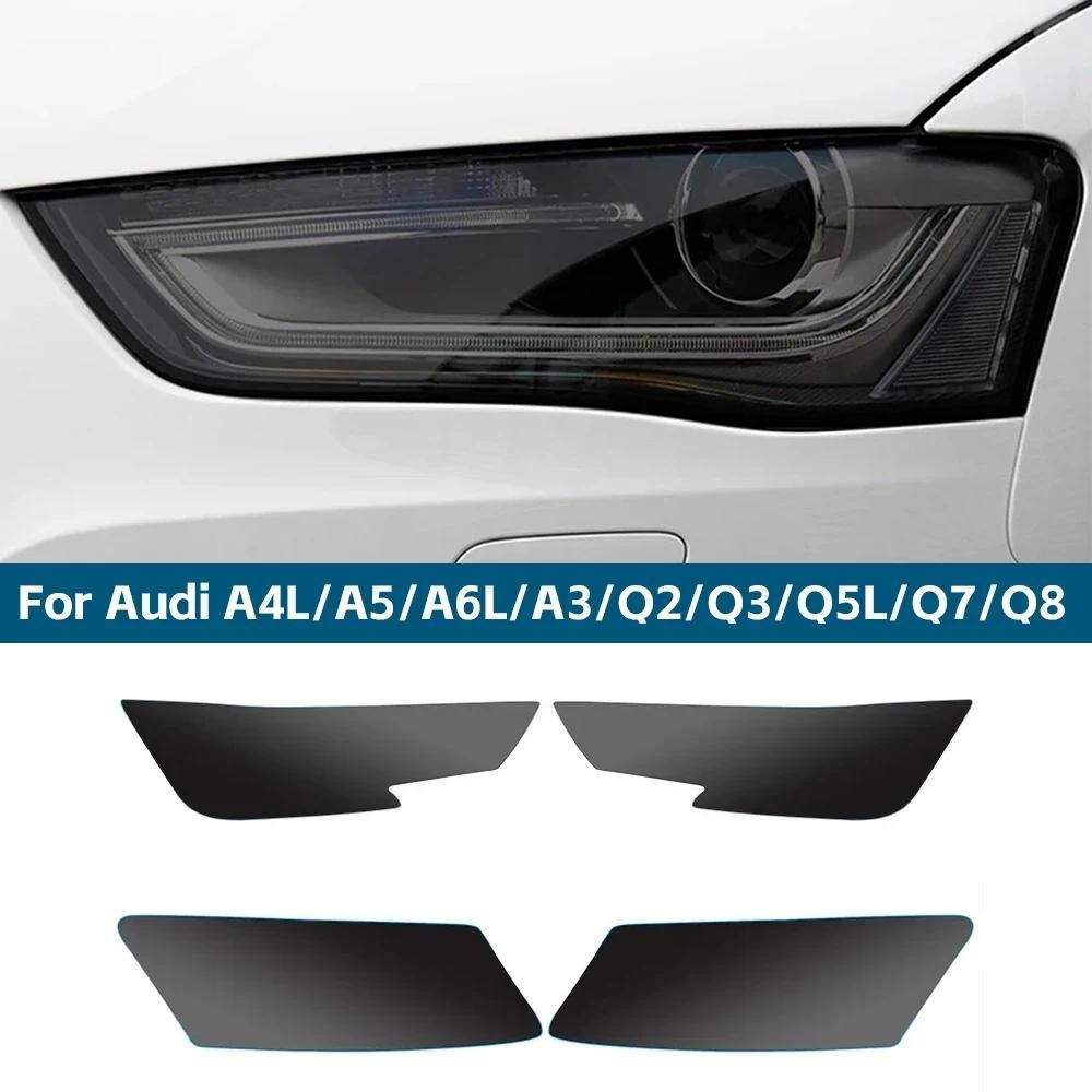 สําหรับ Audi A3 A4 A5 A6 A7 A8 Q3 Q5 Q7 S3 S4 S5 สีดําไฟหน้ารถไฟท้ายสติกเกอร์ฟิล์มป้องกัน