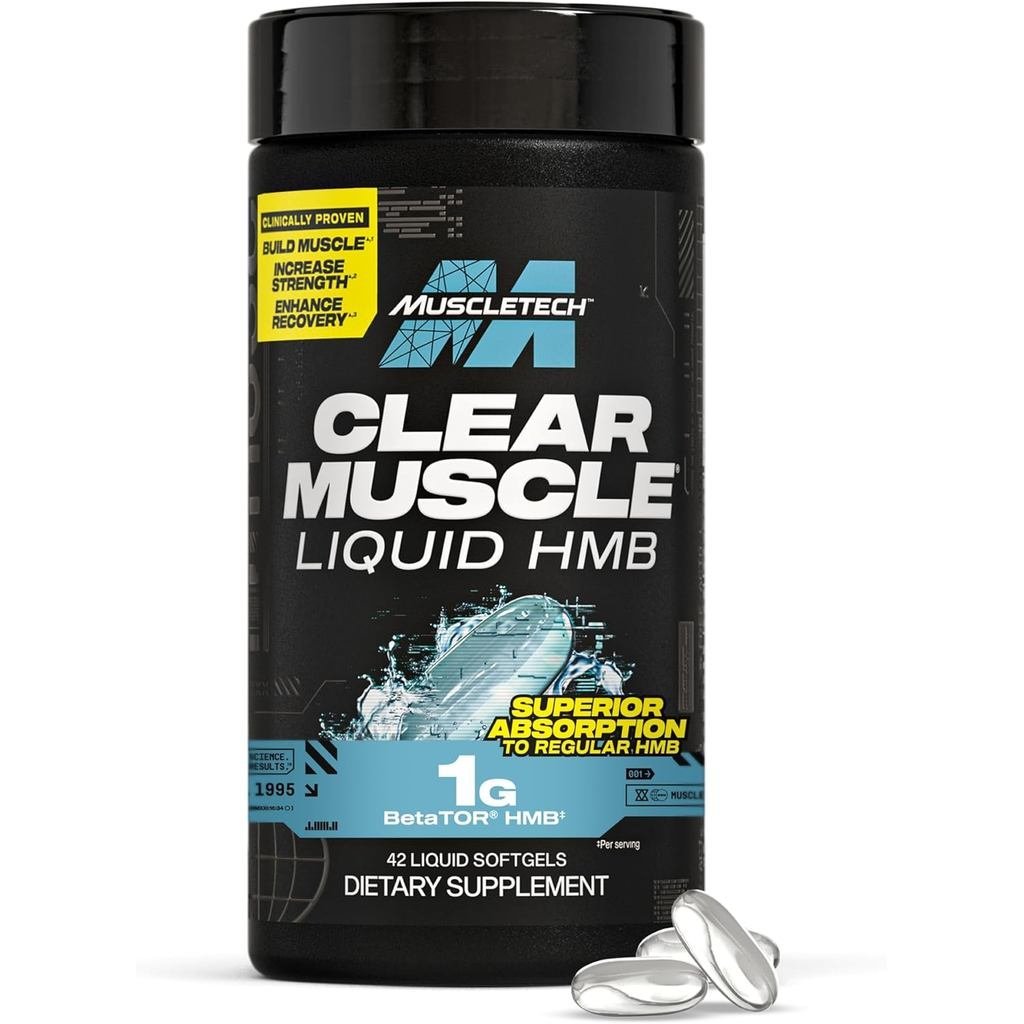 Muscletech HMB อาหารเสริม 1000mg, Clear Muscle (42 Liquid Softgels) - HMB เกรดสูงสุดสําหรับ Lean Mus