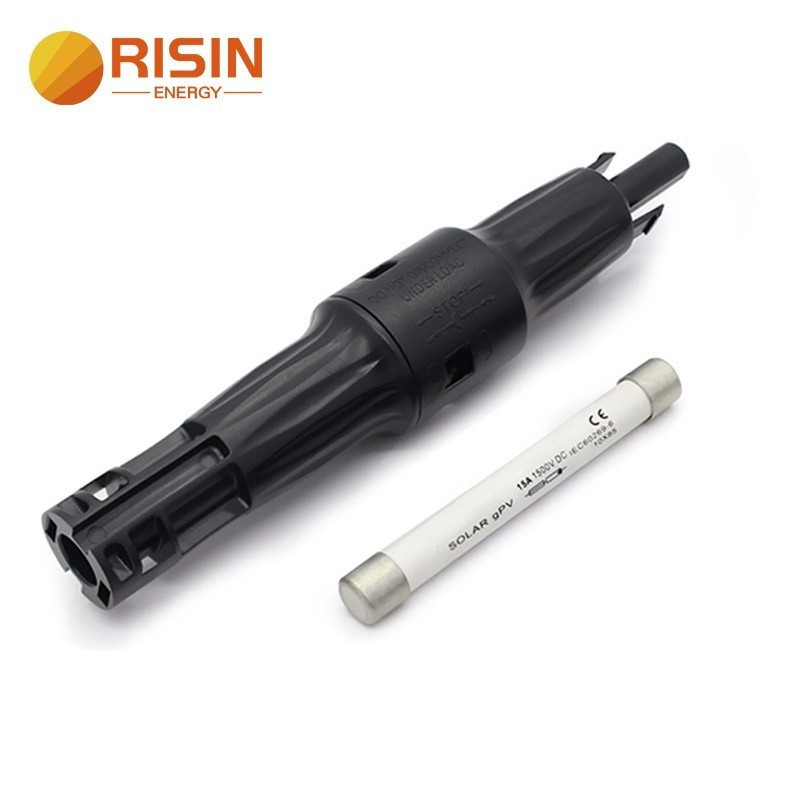 Risin ใช้งานร่วมกับ MC4 ขั้วต่อฟิวส์พลังงานแสงอาทิตย์ busbar ฟิวส์เชื่อมต่อ 1500V ประเภทสายไฟผู้ถือฟ