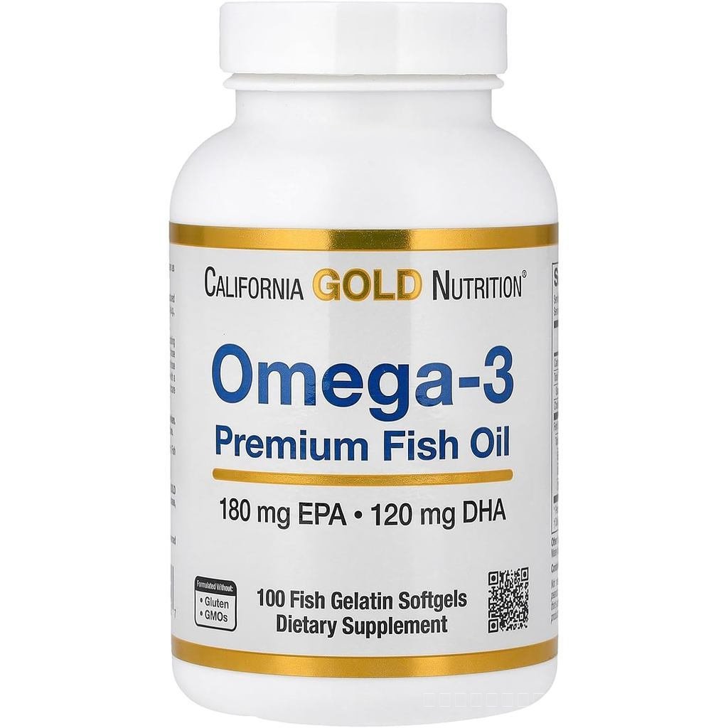 CaliforniaGoldNutrition Omega-3 น้ํามันปลาคุณภาพสูง สูตรเข้มข้น อุดมไปด้วย EPA และ DHA รองรับระบบการ