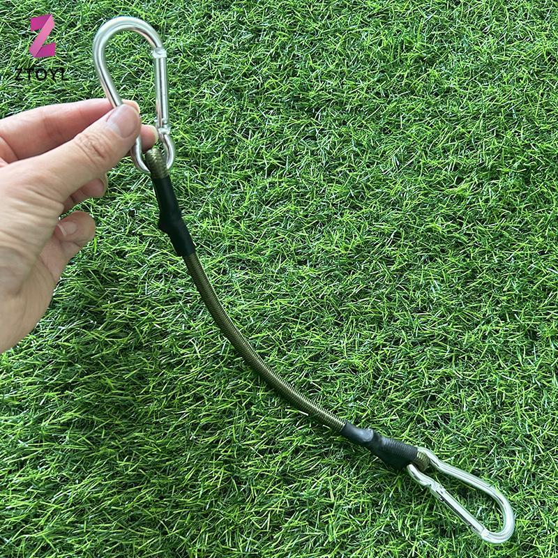 [ZTO-t] 30/60/90/120 ซม.Carabiner เชือกยืดหยุ่นกลางแจ้ง Camping กระเป๋าเดินทางสายคล้อง Clothesline ยืดทนทาน Camping อุปกรณ์มัลติฟังก์ชั่น