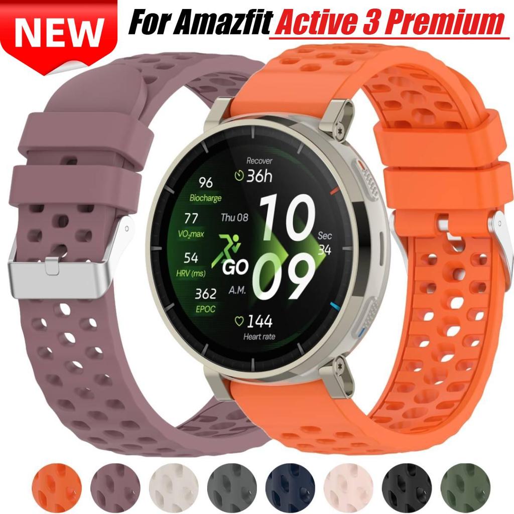 20 มม.ซิลิโคนกีฬานาฬิกาสําหรับ Amazfit Active 3 สายคล้องคอระดับพรีเมียมสําหรับ Samsung Galaxy นาฬิกา