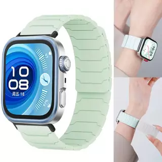 สายรัดแม่เหล็กสําหรับ Huawei Fit5 Fit 5Pro นาฬิกา Fit4 Fit3 Band สร้อยข้อมือซิลิโคนสําหรับ Huawei Watch Fit3 สําหรับ Huawei Fit4Pro Correas 4/4pro